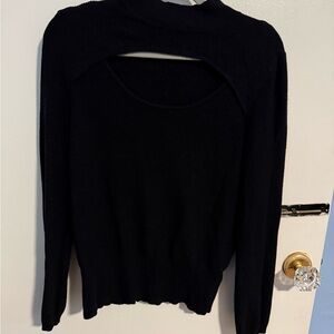 Black Women’s Cutout Back Sweater